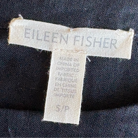Eileen Fisher Black Linen Top - Picture 7 of 8